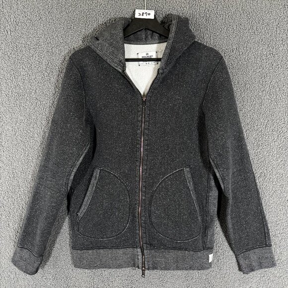 Reigning Champ Tiger Fleece Cotton Full Zip Hoodie - Men's Size M - Gray - Picture 2 of 8